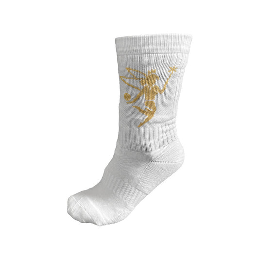 Socken Weiß-Gold